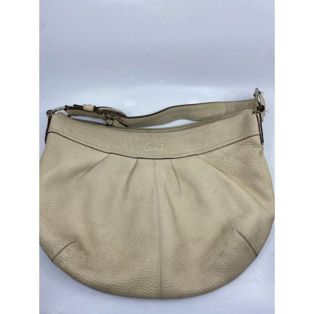 COACH Women's Large Tan Leather Shoulder Bag - Picture 6 of 13